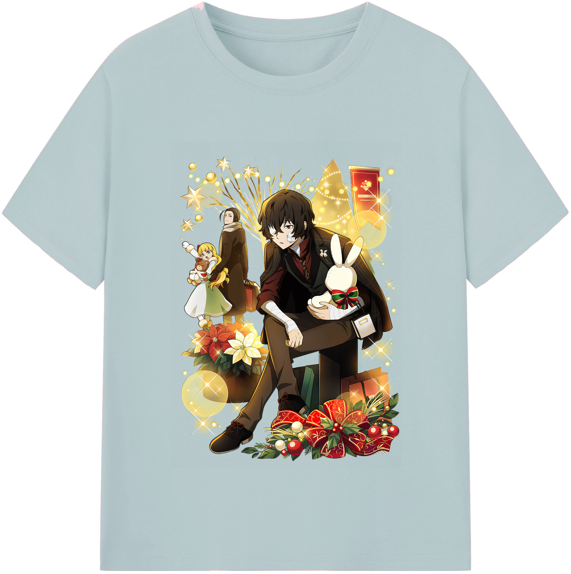 （画像用） 文豪ストレイドッグス Bungo Stray Dogs 綿100％半袖Tシャツ（フロントプリント）